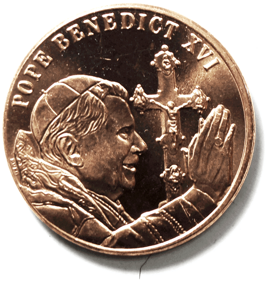 2008 Official Pope Visit John Paul II Cultural Center Benedict XVI 34mm Medal