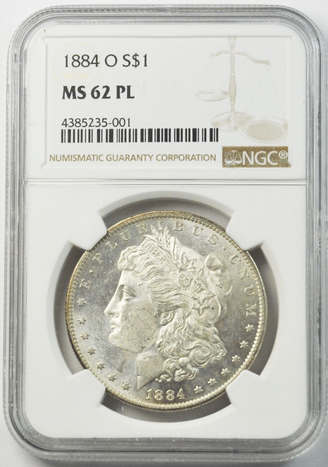 1884 O $1 Morgan Silver Dollar NGC MS62 PL Rare VAM 4A