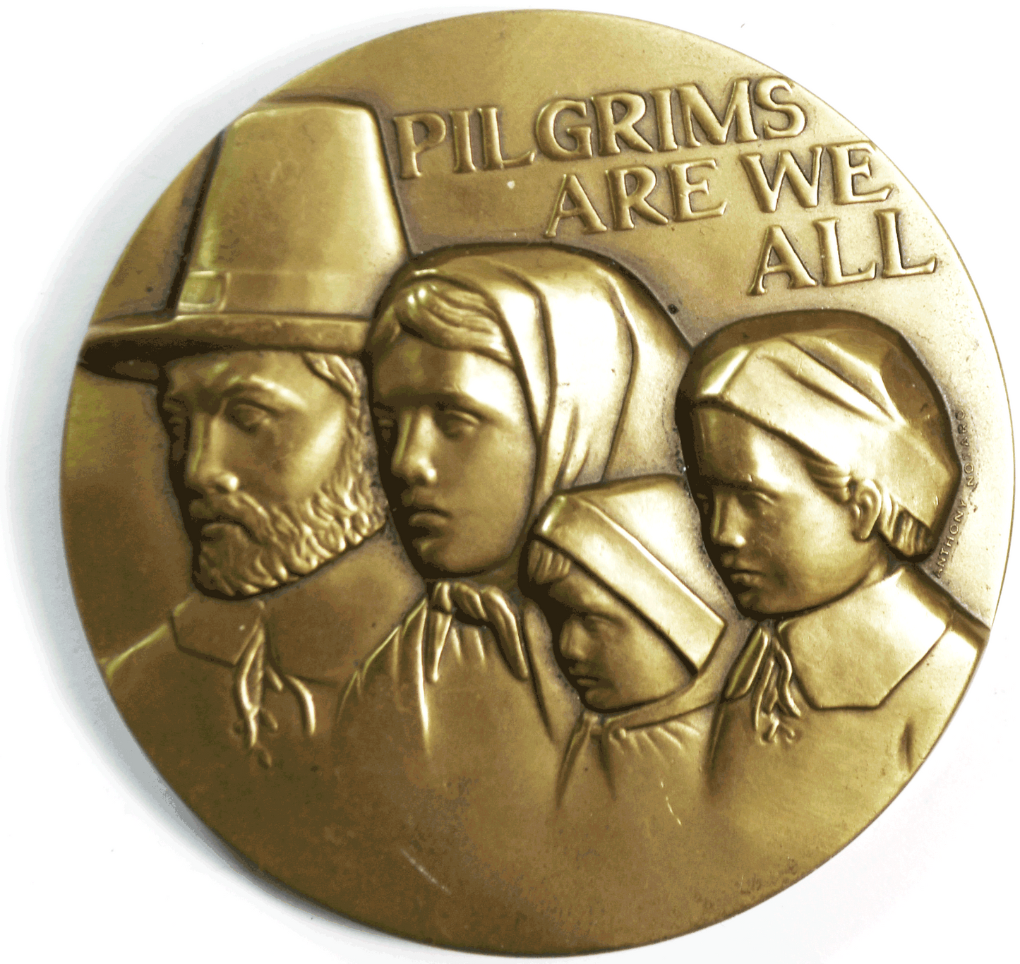 Society of Medalist 94th Anthony Notaro 72mm Mayflower Medal Pilgrims