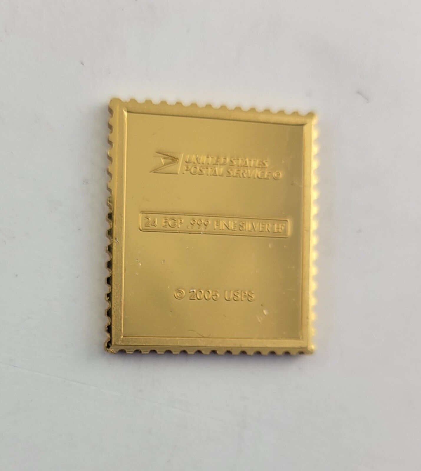 USPS United We Stand .999 Fine Silver Gold Plated Stamp James K. Polk   .35oz.