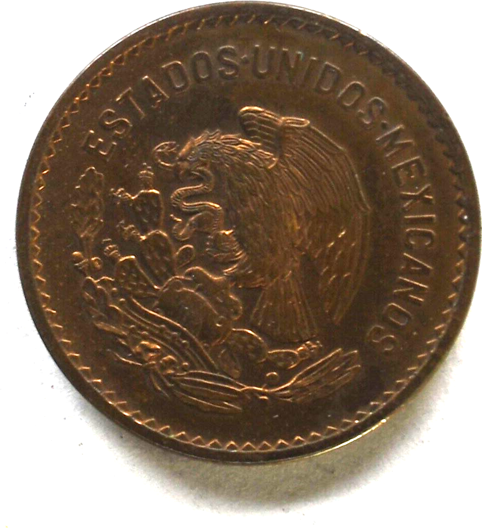 1942 Mexico Estados Unidos Mexicanos 5 Centavos KM# 424 Rare