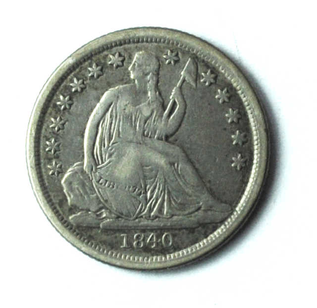 1840 O 10c Seated Liberty Silver Dime Ten Cents New Orleans No Drapery