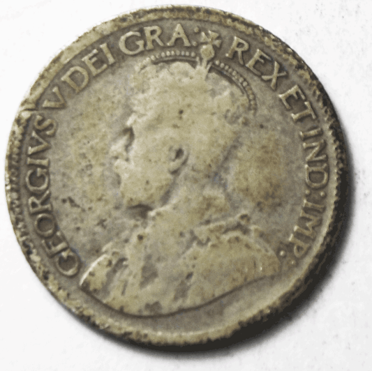 1928 Canada 10c Ten Cents Silver Coin Dime KM# 23a