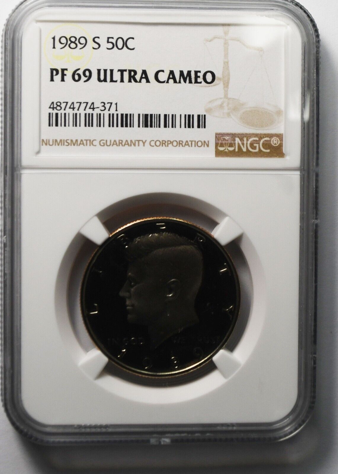 1989 S 50c Kennedy Half Dollar NGC PF69 Ultra Cameo Proof San Francisco