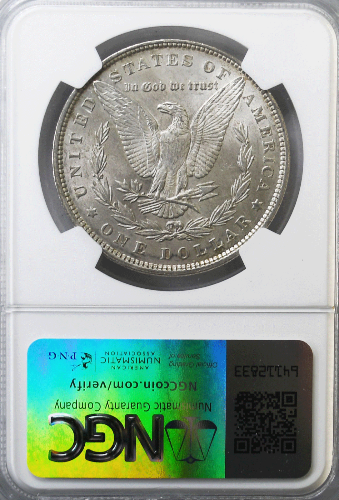 1896 $1 Morgan Silver Dollar MS61 NGC Philadelphia Uncirculated