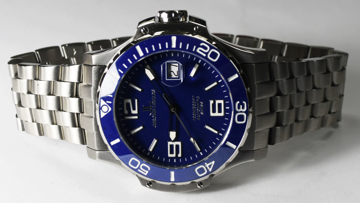 Men's Jerome Lemars Blue 100m Automatic 26J 45mm Stainless JL-6232