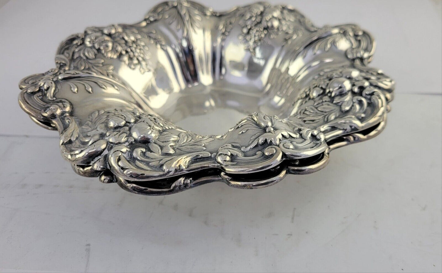 Set of 2 Francis I by Reed & Barton 8" Sterling Bon Bon Fruit Bowls 19.9oz