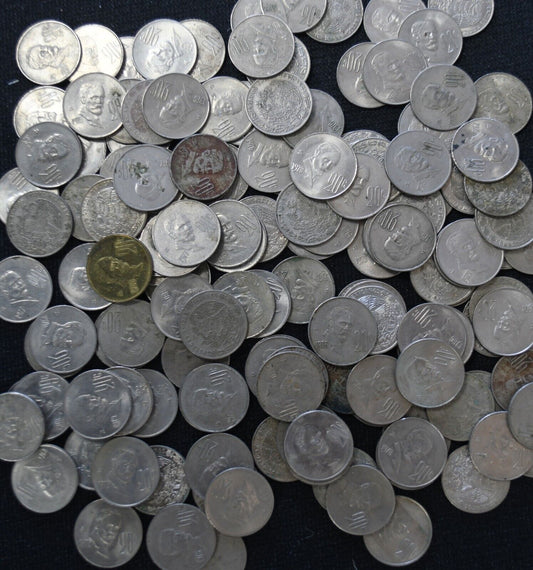 125pc Mexico 20c Twenty Centavos Coins 1974-1984