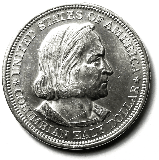 1892 50c Columbian Exposition Commemorative Silver Uncirculated Cleaned