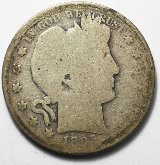 1895 50c Barber Silver Half Dollar Fifty Cents US Philadelphia