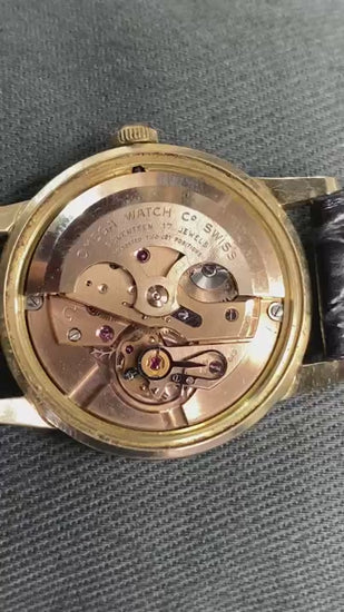 1956 Omega Seamaster Automatic 14k Solid Gold cal 500 34mm Wristwatch GX 6546 - Video 1