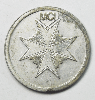 MCI Flying Ace Arcade Game Aluminum Gaming Token 22mm