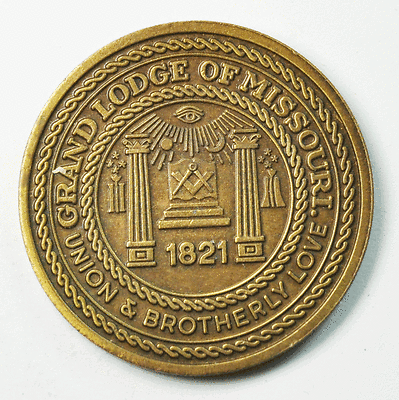 1987 Missouri Grand Lodge Bicentennial Signing of Constitution 1821 40mm