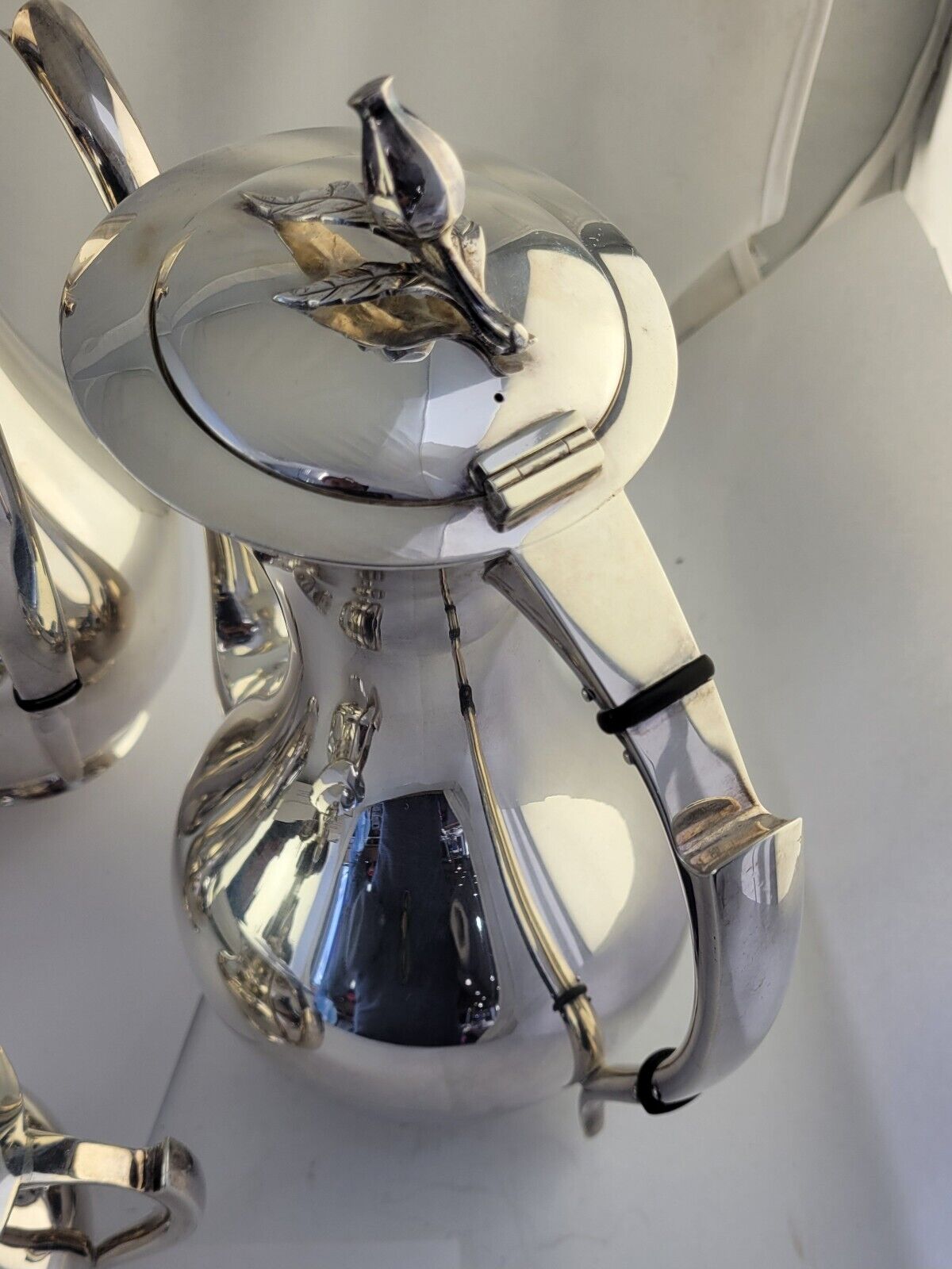 Mid-Century Sterling Silver 5pc. Traveling Tea & Coffee Service Set w/Suitecase