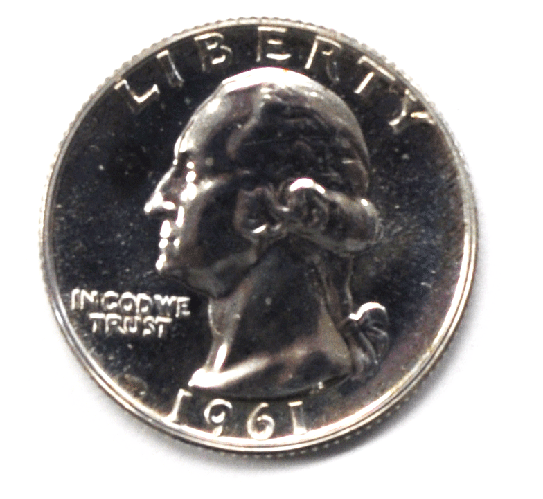 1961 25c Washington Silver Quarter Dollar Proof Quarter