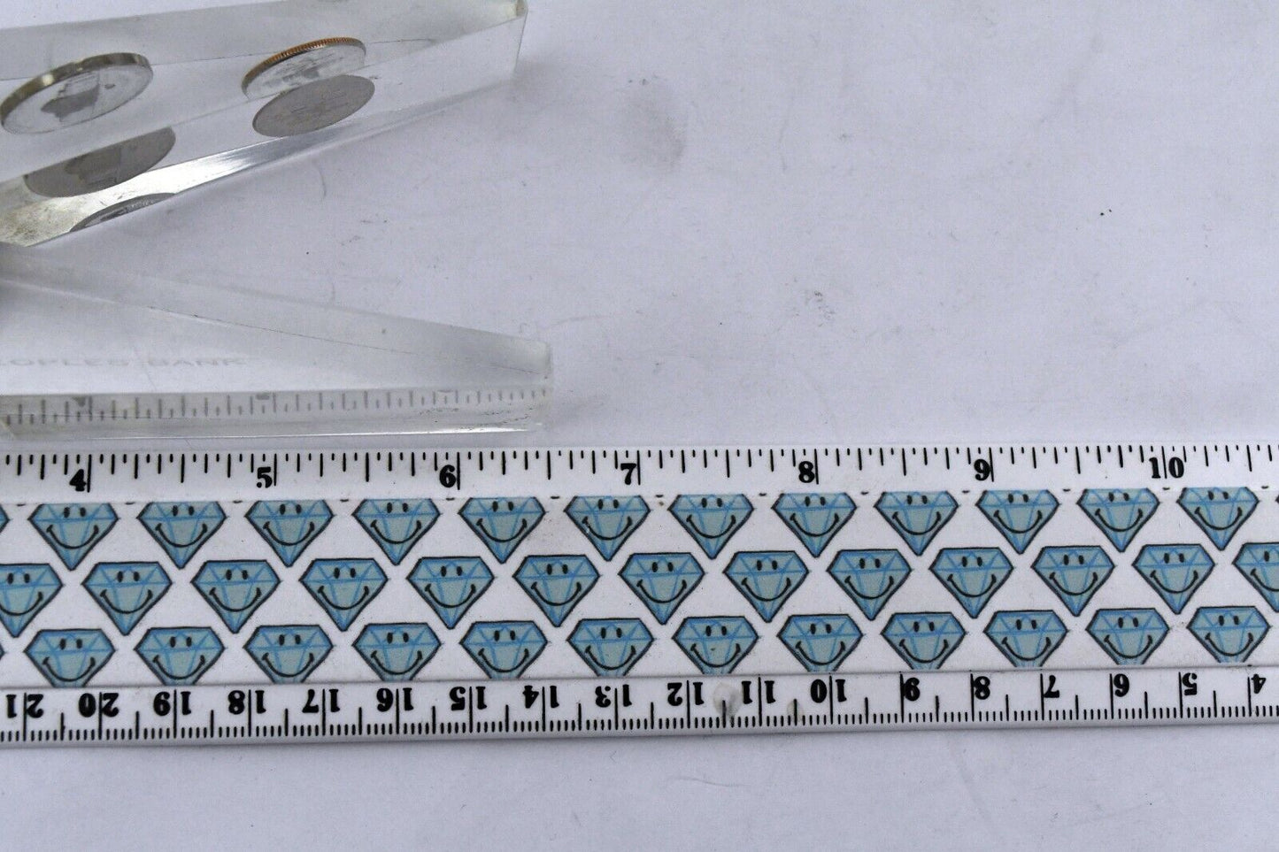 1960's Giant Clothesline Pin Paperweight The Peoples Bank 6 1/4" Silver Quarter