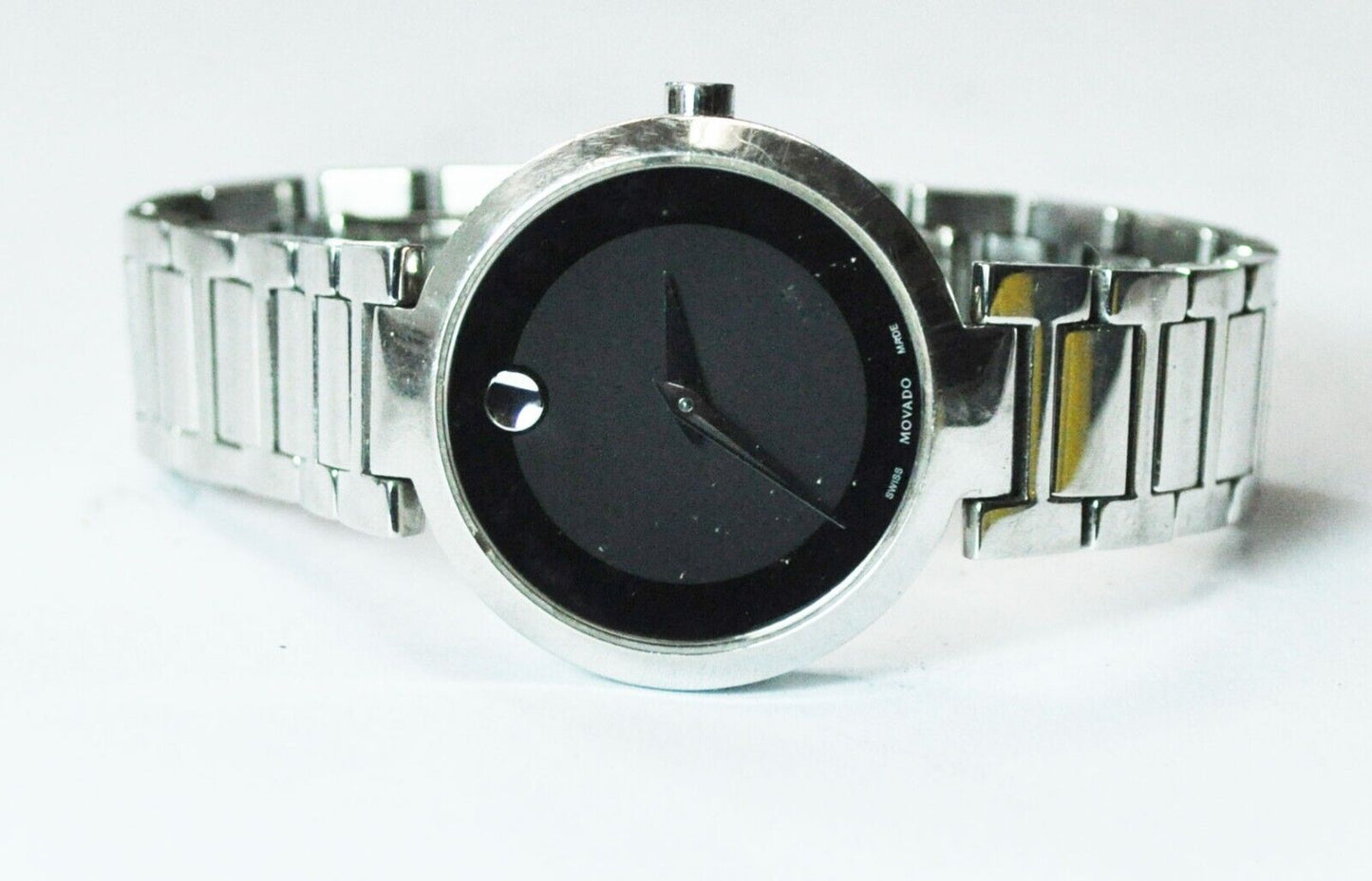 Women's Movado 67.3.14.1406 Black Museum Dial 28mm Stainless Steel Wristwatch