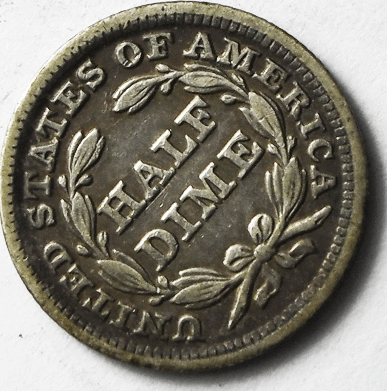 1847 H10c Seated Liberty Silver Half Dime United States