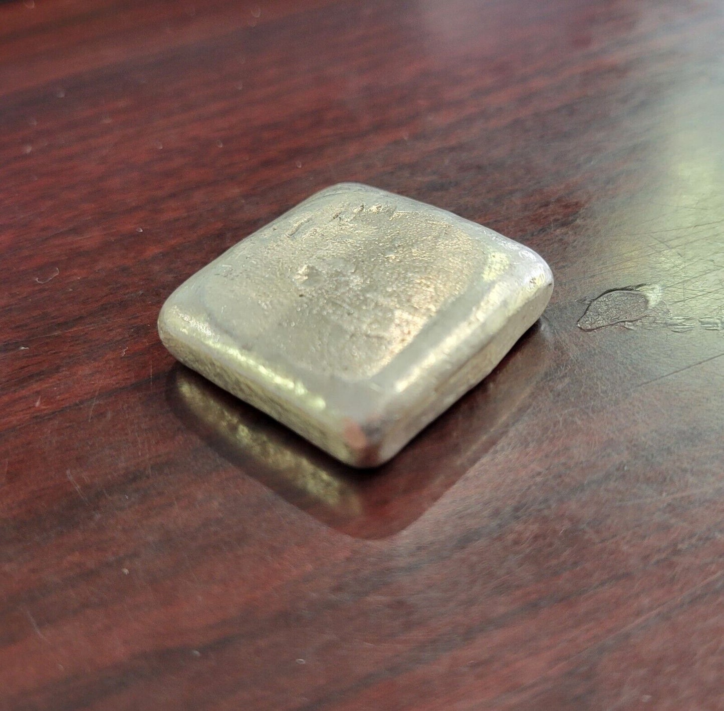MK Barz 2oz Pirate Square  Nugget  .999 Fine Silver Poured Skull Crossbones