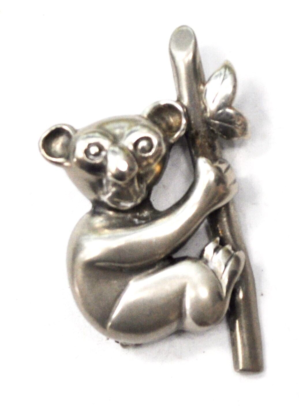 Sterling Silver Koala On Branch Brooch Pin 48mm x 29mm