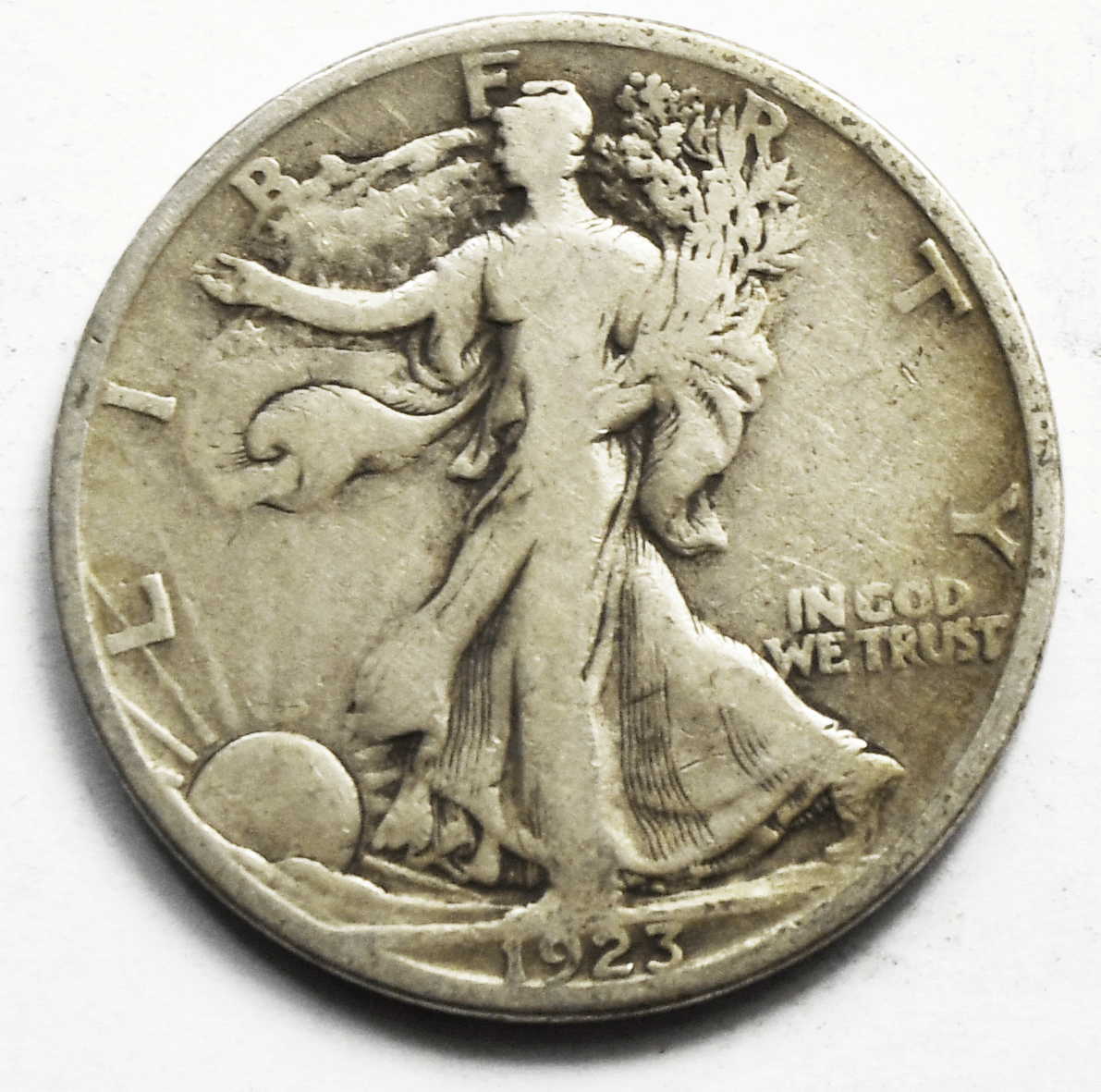 1923 S 50c Walking Silver Half Dollar Fifty Cents San Francisco