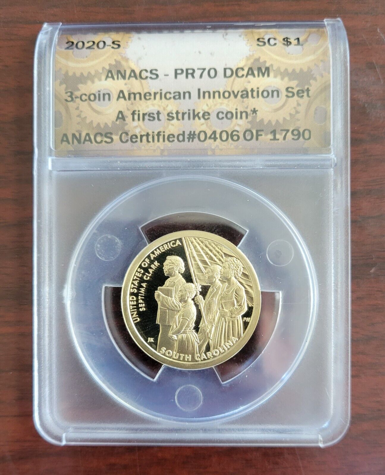 2020-S South Carolina American Innovation Dollar ANACS PR70 DCAM First Strike