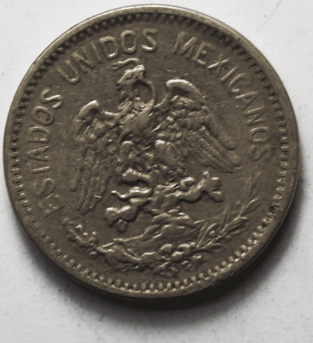 1910  Mexico Estados Unidos Mexicanos Five 5 Centavos KM# 421