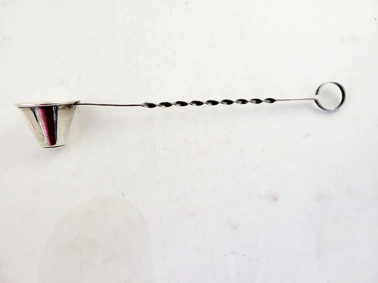 Vintage Sterling Silver Candle Snuffer With Twisted Handle 9 7/8"