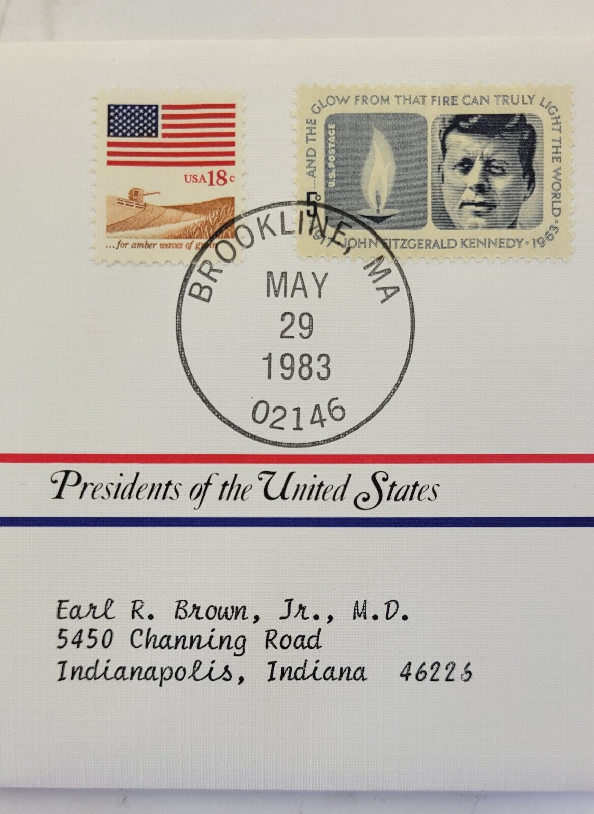 John F Kennedy Presidential Covers Medal Postal Commemorative Society Gold Plate