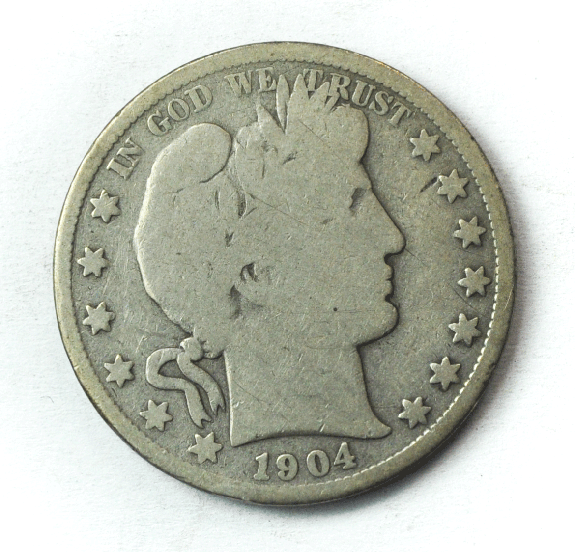 1904 S 50c Barber Silver Half Dollar Fifty Cents US San Francisco