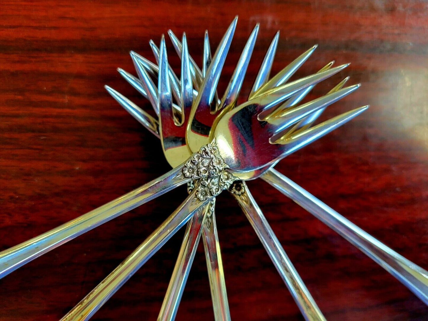 6pc Set of Prelude by International Sterling Silver 5 1/2" Cocktail Forks 3.4oz