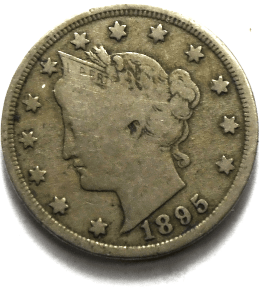 1895 5c V Liberty Nickel Five Cents Rare US Philadelphia