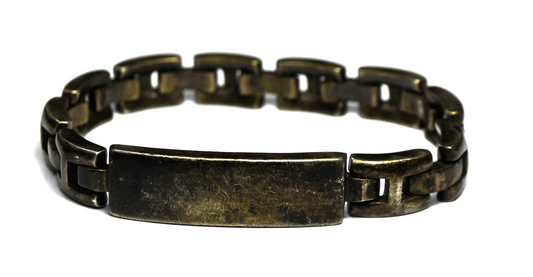 Sterling Silver Vintage Heavy ID Bracelet 12mm 9.5" 64g Hidden Clasp