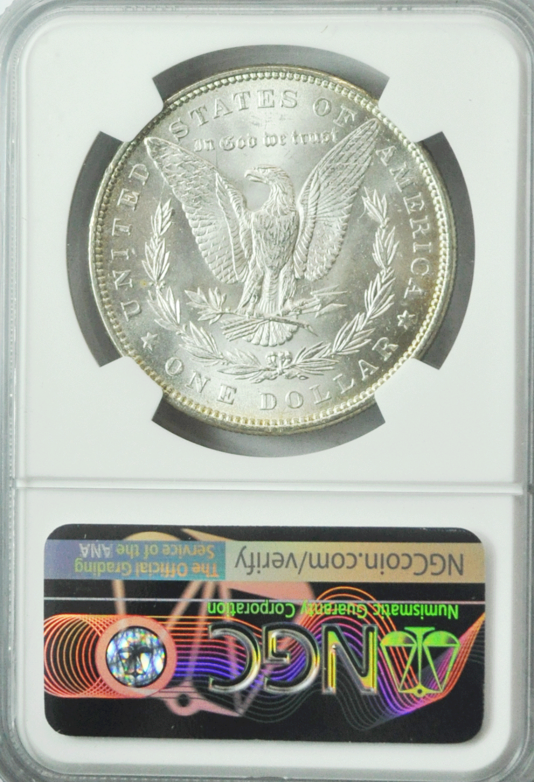 1884 $1 Morgan Silver One Dollar NGC Hot 50 VAM 2A Clashed E MS63