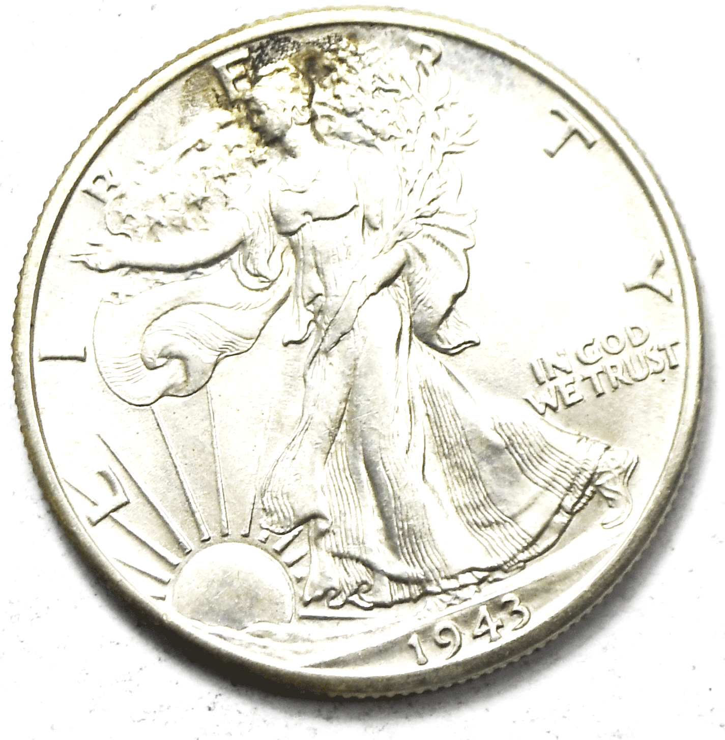 1943 D 50c Walking Silver Half Dollar Fifty Cents Denver