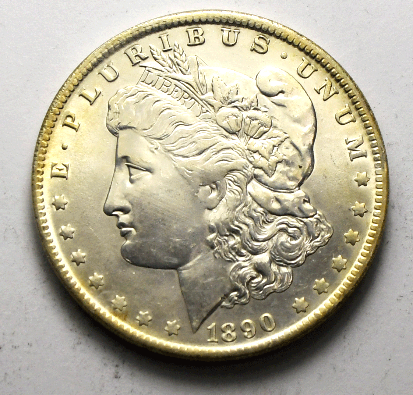1890 O $1 Morgan Silver One Dollar New Orleans Cleaned Unc Details