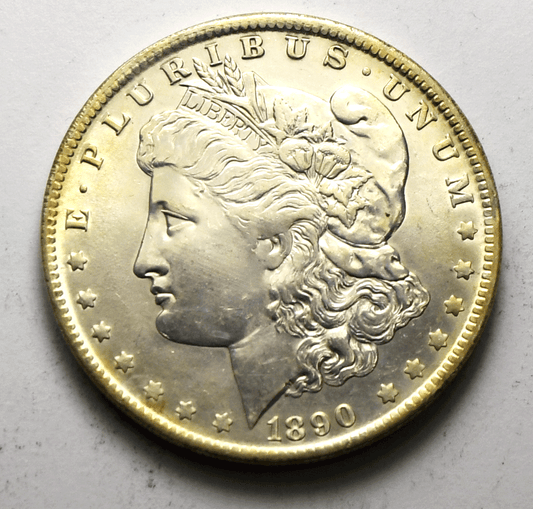 1890 O $1 Morgan Silver One Dollar New Orleans Cleaned Unc Details