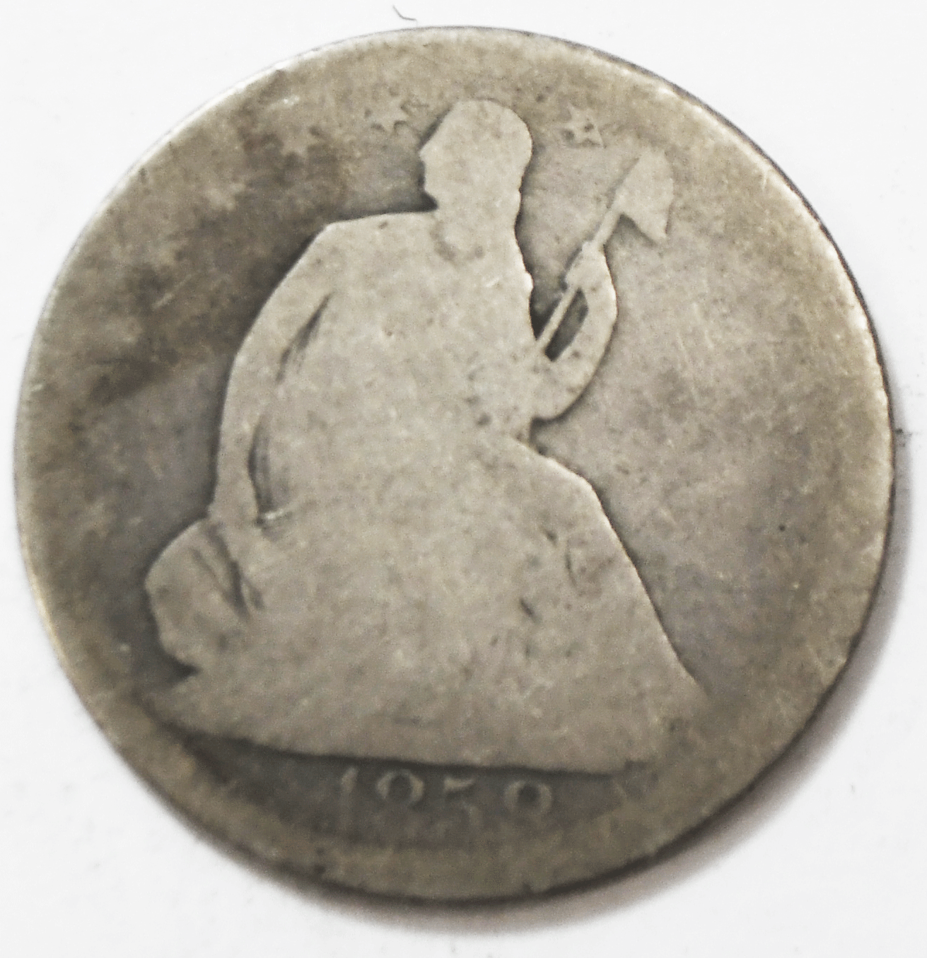 1858 O 50c Seated Liberty Silver Half Dollar Fifty Cents New Orleans