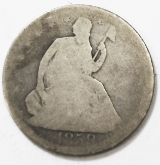 1858 O 50c Seated Liberty Silver Half Dollar Fifty Cents New Orleans