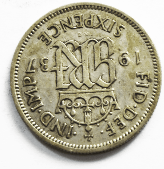 1937 Great Britain 6 Six Pence KM# 852 Silver Coin