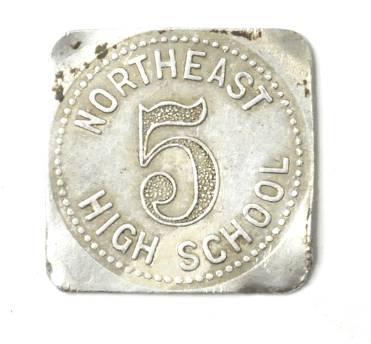 Northeast High School Kansas City Mo Squircle 5c Aluminum Trade Token 31mm