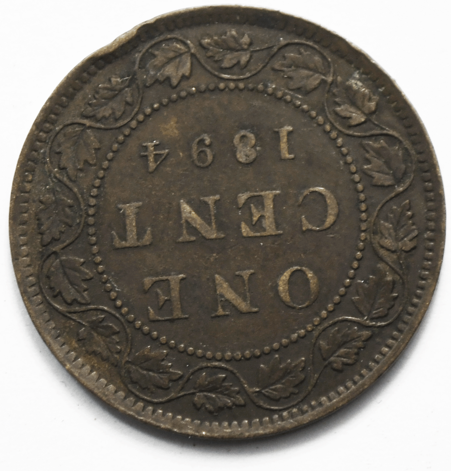 1894 1c Canada Large One Cent Penny KM#21  Bronze
