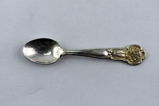 1978 Pennsylvania Franklin Mint Official State Flower Sterling Salt Spoon 2 1/2"