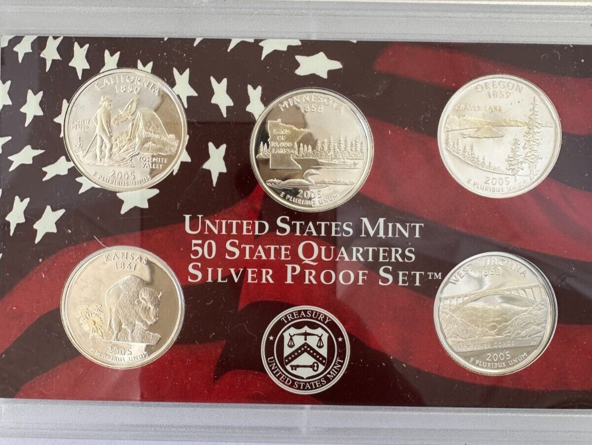 2005 US Mint Silver Proof Set w/COA - Free Shipping USA