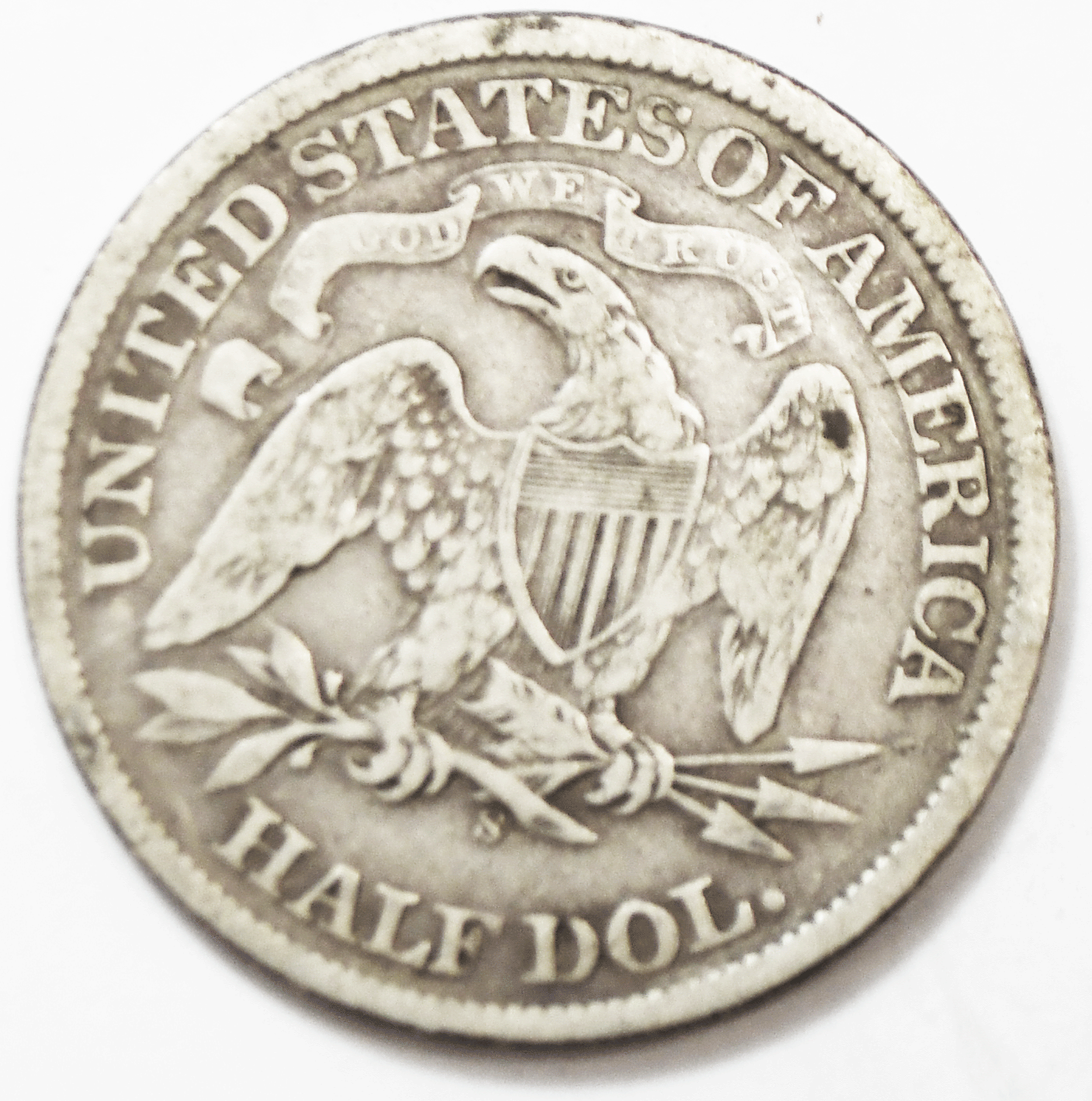 1867 S 50c Seated Liberty Silver Half Dollar San Francisco