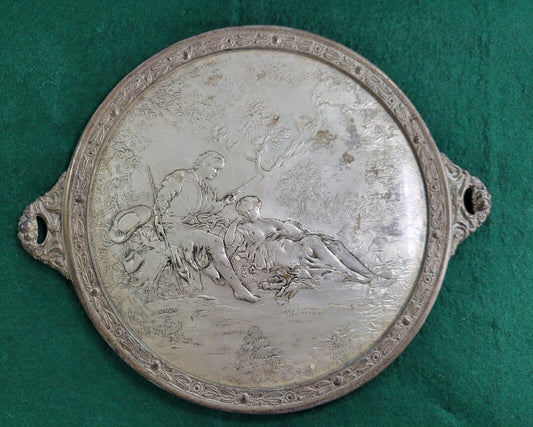 Vintage Renaissance Style Plaque 61/2" x 8" Portrait Couple