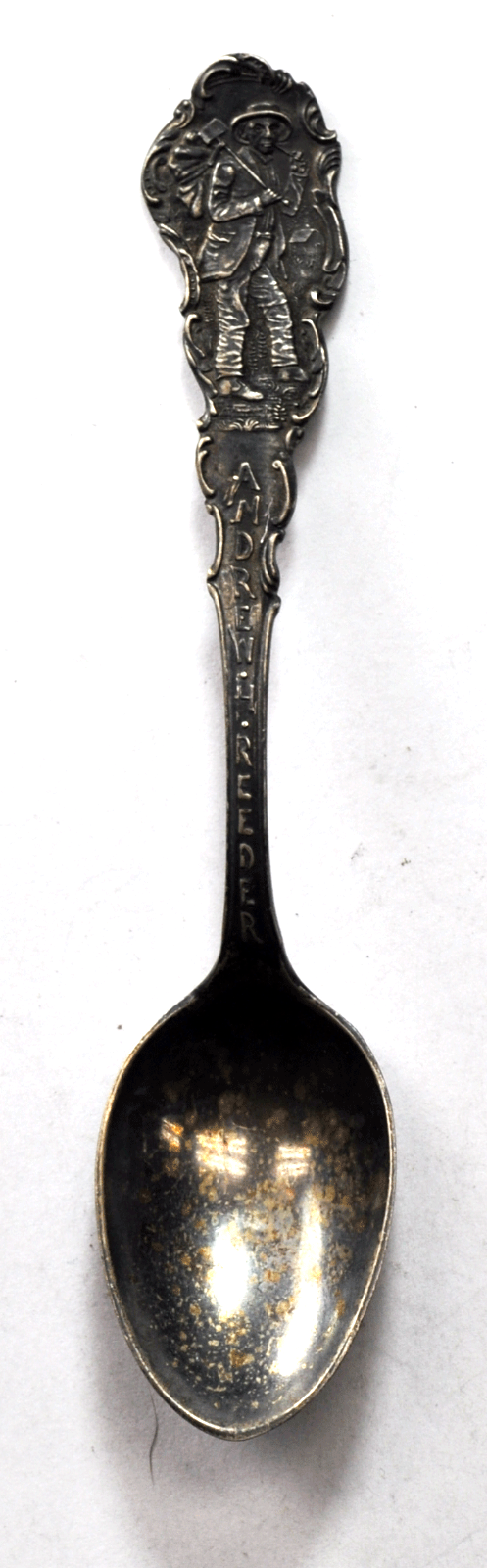 Antique Sterling Durgin MB Wright Co Andrew H Reeder Souvenir Spoon 4-1/4"
