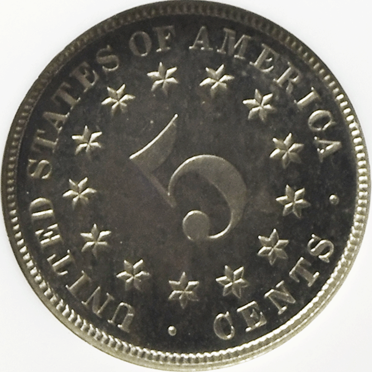 1883 5c Proof Shield Nickel Five Cents US Coin PF65 Cameo NGC