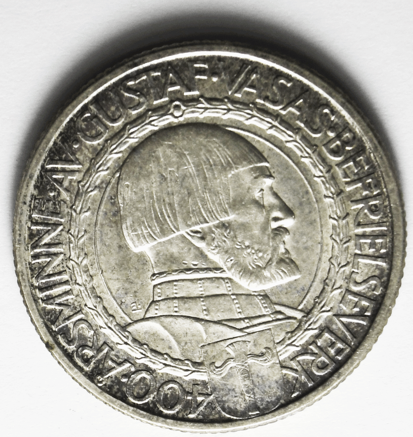 1921 W Sweden 2 Two Kronor Silver Coin KM# 799 Uncirculated Low Mintage