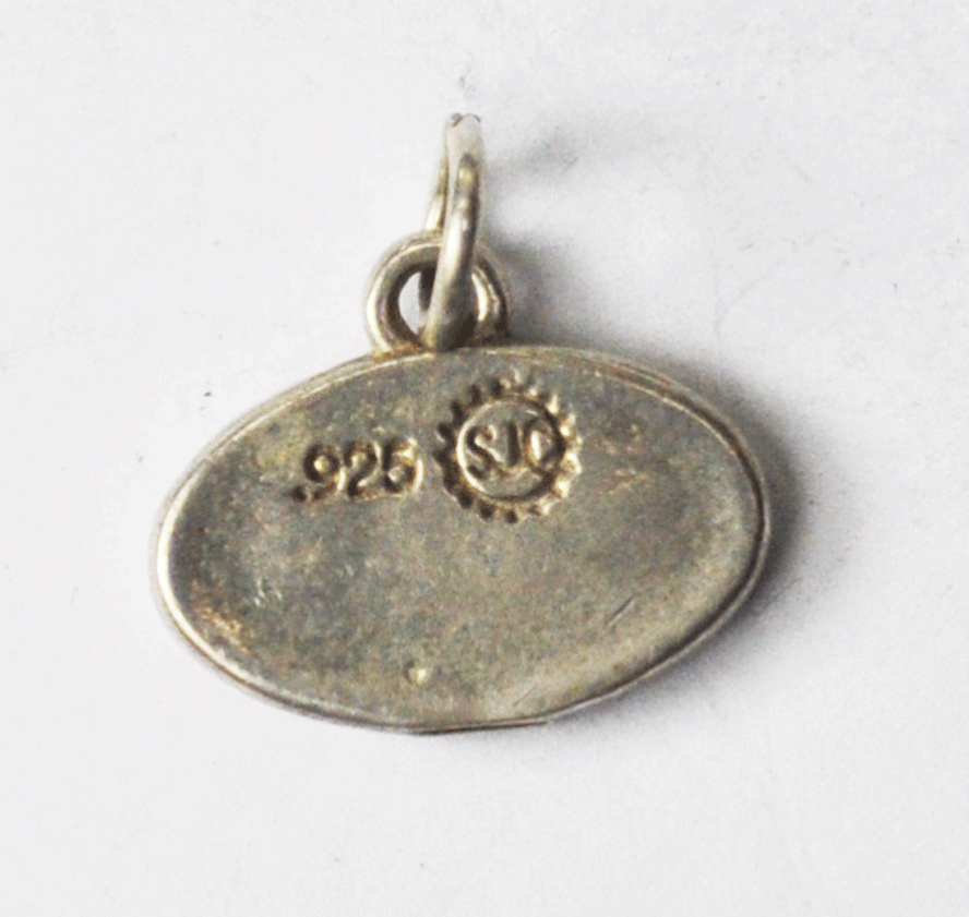 Sterling SJC Sundancer Maid of Honor Oval Charm 17mm x 14mm